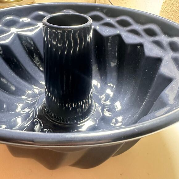 Dr Oetker Gugelhupf bundt 10" x 5" Baking Enamelled Pastry Form Sponge cake BLUE - Picture 10 of 15